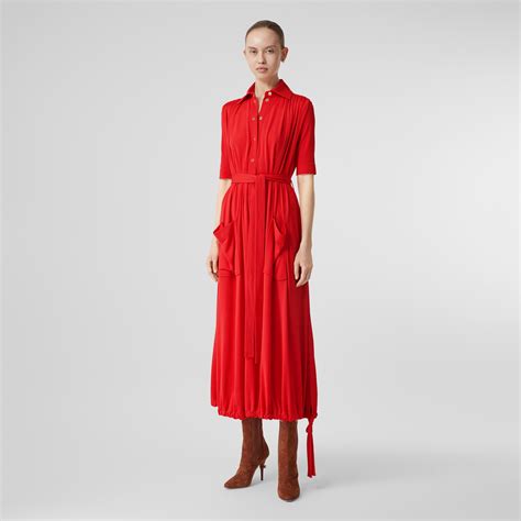 burberry red dress with short sleeve|burberry short sleeve button up.